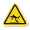 Beware Trip Hazard Symbol Isolate On White Background,Vector Illustration EPS.10