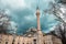 Beyazit or Bayezid Mosque in Istanbul with dramatic cloudy sky