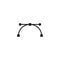 Bezier Curve Glyph Vector Icon, Symbol or Logo.