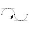 Bezier curve icon, simple style