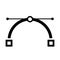 Bezier curve vector icon