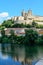 Beziers Cathedral view from Pont Vieux languedoc France