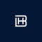 BH / HB logo . modern clear line style