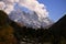 bhagirathi peaks from gangotri national park at chirbasa uttarakhand india