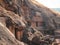 Bhaja Caves (Bhaje Leni) carving made of Stone in Pune, Maharashtra, India