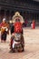 BHAKTAPUR, NEPAL - APRIL 19, 2013:Lama ready to perform a ritual dance called Bhairav Dance