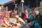 BHAKTAPUR, NEPAL - DECEMBER 31, 2014: Hinduist ceremony at Dattatreya temple in Bakhtapur, Nepal