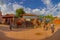 BHAKTAPUR, NEPAL - NOVEMBER 04, 2017: Unidentified children playing at outside in secondary high school, with stoned