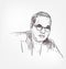 Bhimrao Ramji Ambedkar, venerated as Babasaheb famous Indian jurist, economist, politician vector sketch portrait