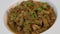 Bhindi masala or ladies finger fry served with Indian roti chapati or Indian Flat bread