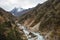 Bhote river and Ama Dablam mount. Nepal