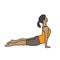 bhujangasana. Vector illustration decorative design