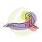 bhujangasana. Vector illustration decorative design