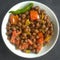 Bhuna chola.chickpea Masala with tomato pieces, onion paste and green chillies