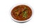 Bhuna Gosht Mutton masala OR Indian Lamb Curry Served in a bowl over white background. Selective focus