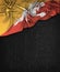 Bhutan Flag Vintage on a Grunge Black Chalkboard With Space For