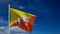 Bhutan flag, waving in the wind - 3d rendering