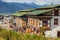 Bhutan, Mongar, circa 2017, a busy day on the main street of Mongar