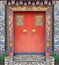 Bhutan style door and wall entrance