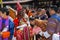 Bhutanese Cham masked dance, Lord of Underworld gives the blessing , Tamshing Goemba, Nyingma, Bumthang, central Bhutan