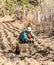 Bhutanese farmers on the field