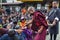 Bhutanese people receive Torma after Puja , Bhutan