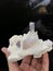 Bi color Kunzite / hiddenite spodumene with morganite  crystal from afghanistan