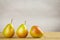 Bi-coloured forelle pears