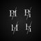 BI initial letter elegant symbol template vector