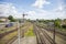 Bialystok, Poland - 23, July, 2020: View of the BiaÅ‚ystok railway station, platforms, tracks and trains