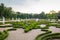 Bialystok, Poland - September 17, 2018: Beautiful gardens of the Branicki Palace in Bialystok, Poland. Bialystok  is the largest