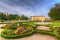 Bialystok, Poland - September 17, 2018: Beautiful gardens of the Branicki Palace in Bialystok, Poland. Bialystok  is the largest
