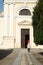 Biandrate, May 4 2017, Italy: an elderly woman enter in a country church