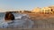 Biarritz, France, la Grande Plage at golden hour.