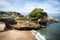 Biarritz, France - October 4, 2017: tourists sightseeing wonderful touristic Biarritz on atlantic coast, Basque Country