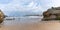 Biarritz, panorama of the beach - Basque Country, landscape of atlantic ocean coastline