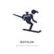 biathlon icon on white background. Simple element illustration from Sports concept