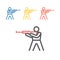 Biathlon line icon. Winter game. Vector signs for web graphics