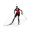Biathlon racer, polygonal isolated vector illustration. Winter sport