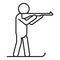 Biathlon shooting icon, outline style