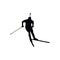 Biathlon sportsman silhouette