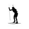 Biathlon sportsman silhouette