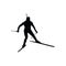 Biathlon sportsman silhouette