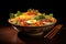 Bibimbap, japanese noodle with vegetables and egg, Delicious bowl of ramen noodles, AI Generated