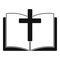 Bible book icon, simple style