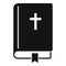 Bible book icon, simple style