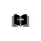 Bible Church logo, Bible Society, Bible and wooden cross icon