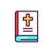 Bible color line icon. Vector illustration. Outline pictogram