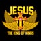 Bible lettering. Christian art. Jesus Christ - that`s my King.