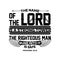 Bible lettering. Christian illustration. The name of the LORD is a strong tower; the righteous man runs into it and is safe